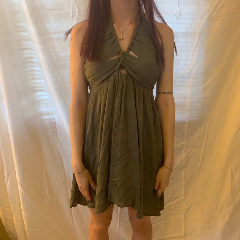 Green Halter Dress